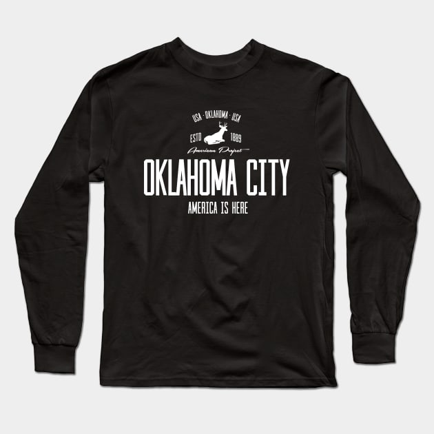 USA, America, Oklahoma City Long Sleeve T-Shirt by NEFT PROJECT